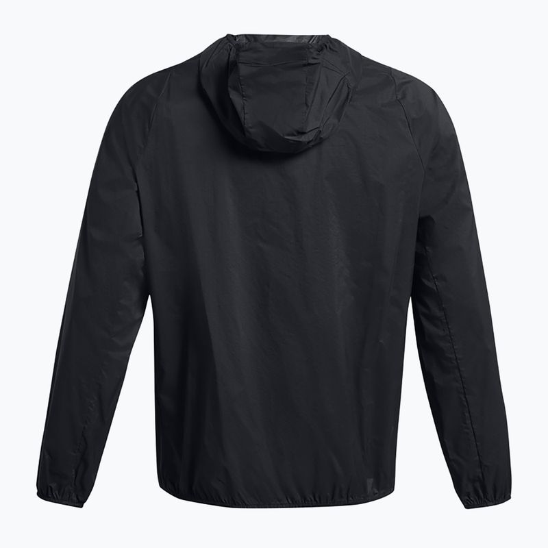 Мъжко яке Under Armour Launch Lightweight Running Jacket black/black/white 2