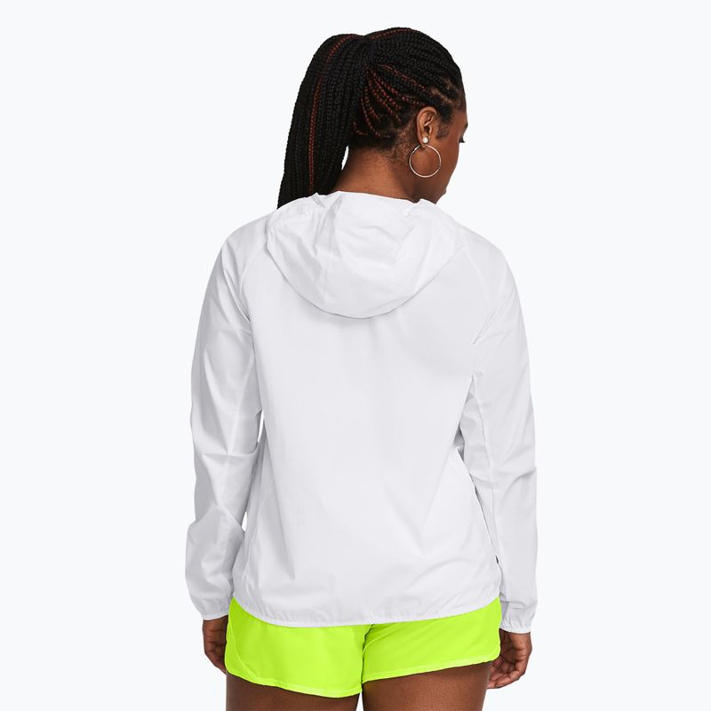 Дамско яке за бягане Under Armour Phantom Windbreaker white/high-vis yellow/high-vis yellow 2