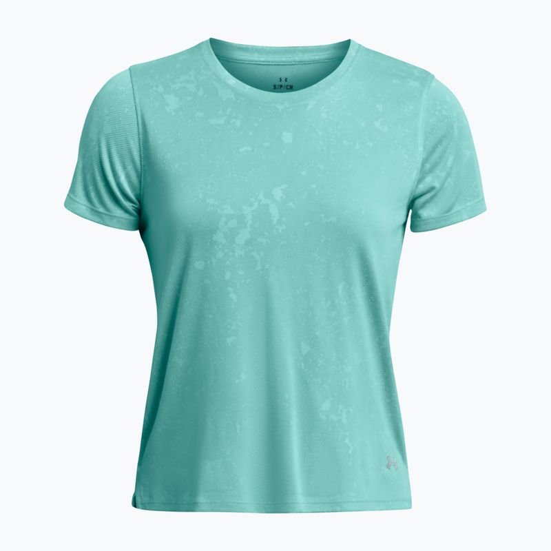 Under Armour Streaker Splatter дамска тениска за бягане радиален тюркоаз/отразителен 3