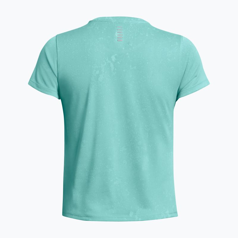 Under Armour Streaker Splatter дамска тениска за бягане радиален тюркоаз/отразителен 4