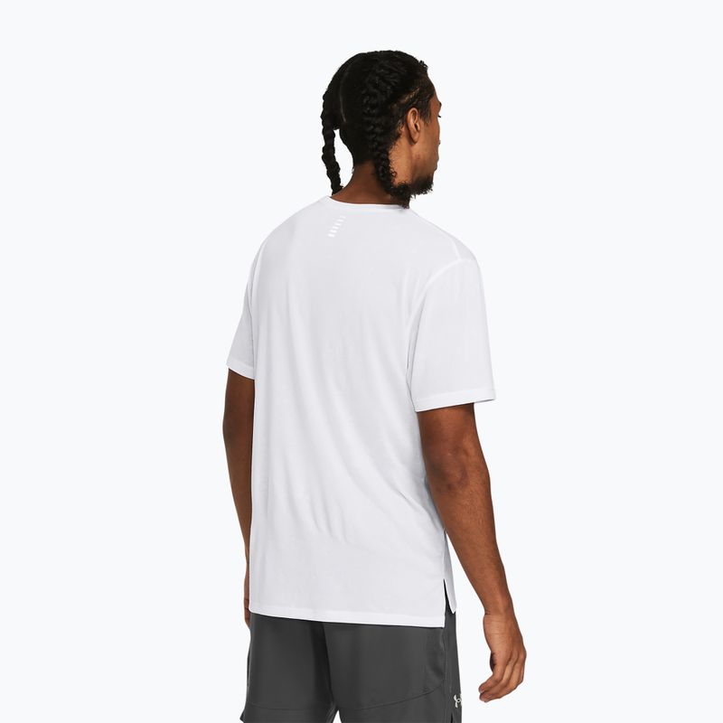 Мъжка тениска за бягане Under Armour Streaker Splatter бяла/бяла/отразителна 2