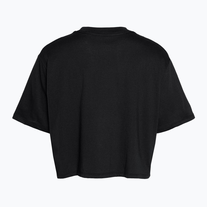 Under Armour Campus Boxy Crop черно-бяла тениска за тренировки за жени 4