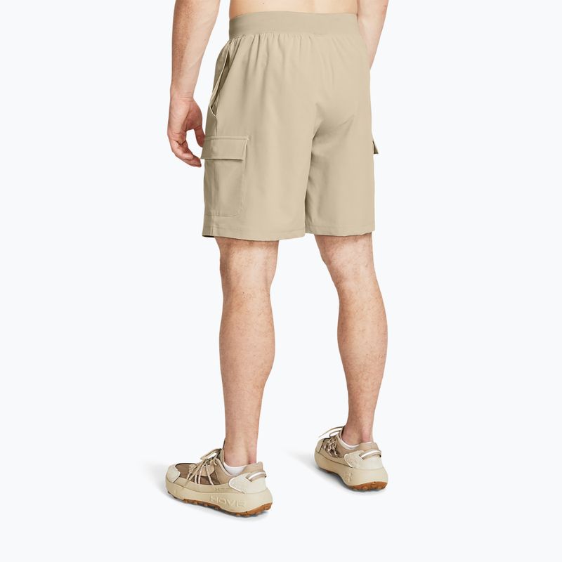 Мъжки шорти за тренировка Under Armour Stretch Woven Cargo, цвят каки/черно 3