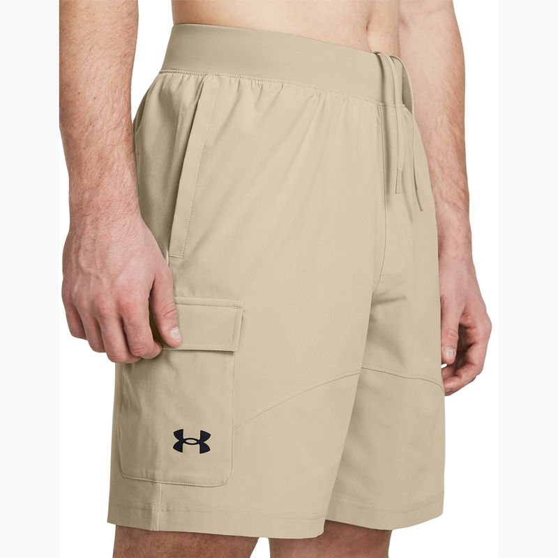 Мъжки шорти за тренировка Under Armour Stretch Woven Cargo, цвят каки/черно 4