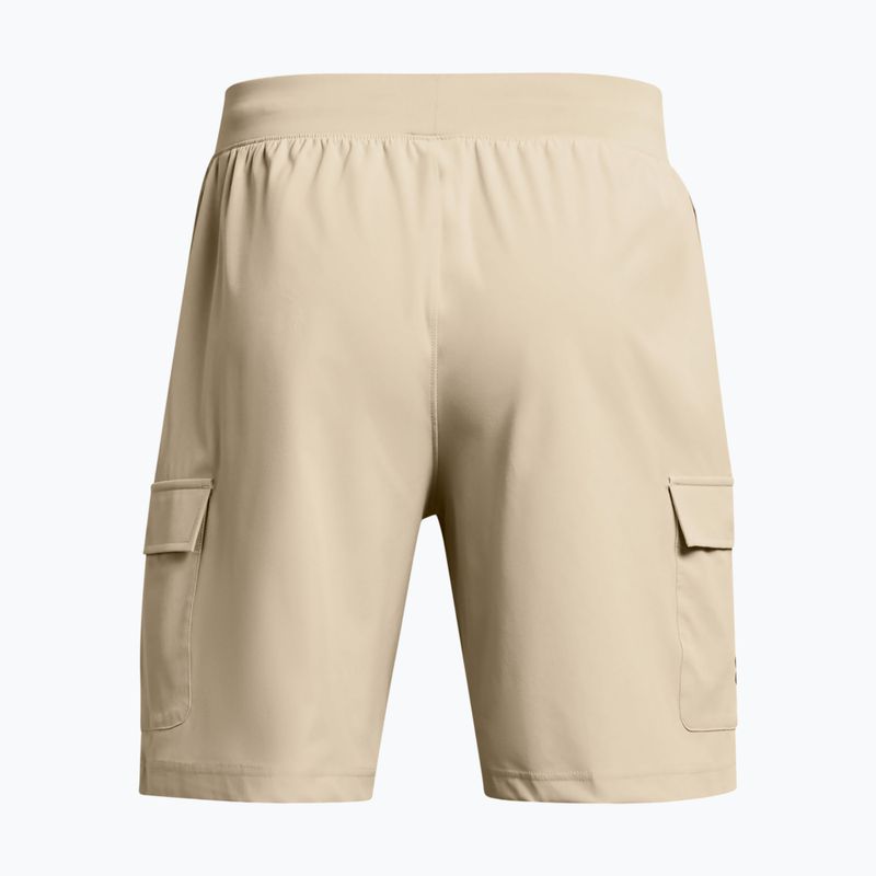 Мъжки шорти за тренировка Under Armour Stretch Woven Cargo, цвят каки/черно 6