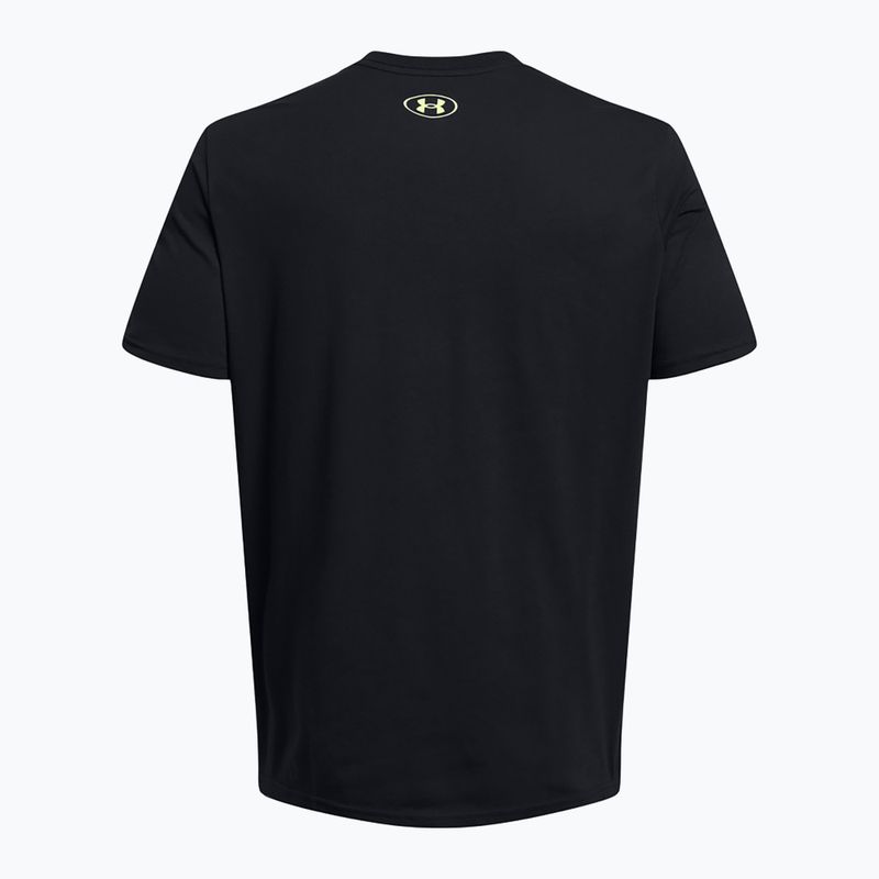 Мъжка тениска Under Armour Boxed Sportstyle black/high vis yellow 4