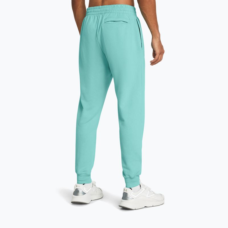 Мъжки панталони Under Armour Rival Fleece Joggers radial turquoise/white 3