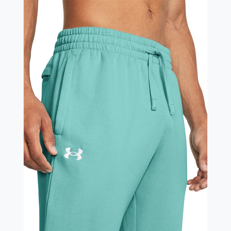 Мъжки панталони Under Armour Rival Fleece Joggers radial turquoise/white 4