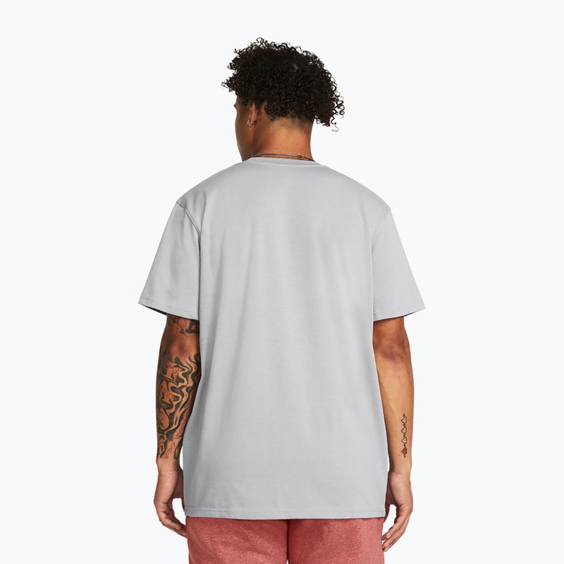 Мъжка тениска Under Armour HW Armour Label mod grey medium heather/black 2