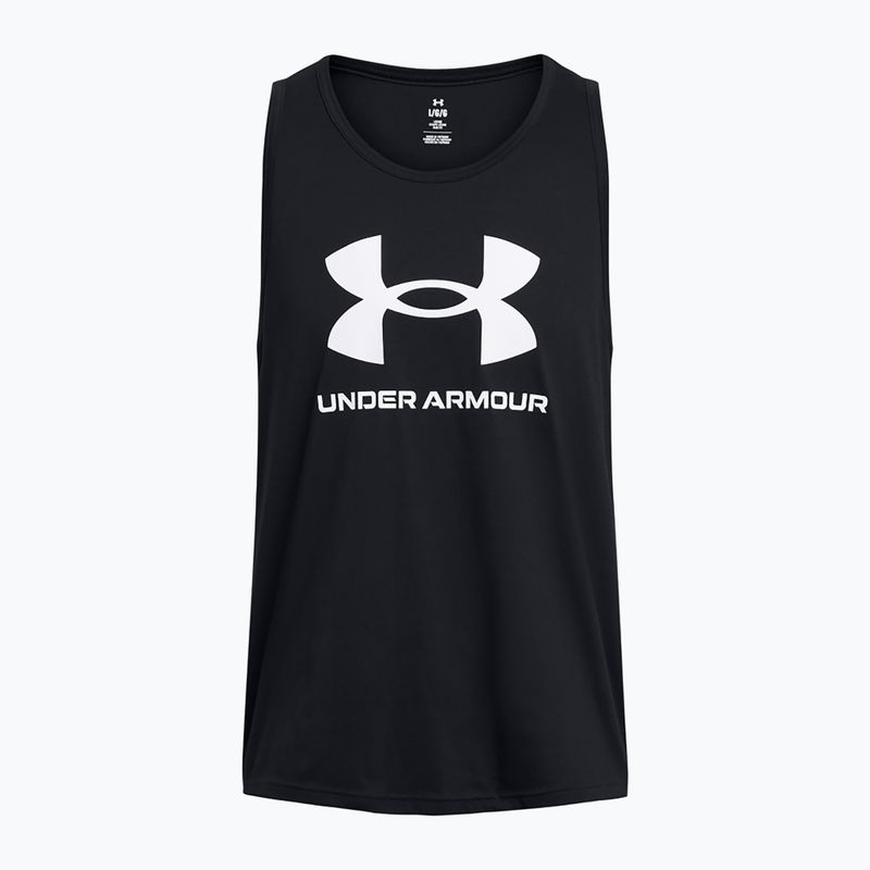 Under Armour Sportstyle Logo черен/бял мъжки потник 3