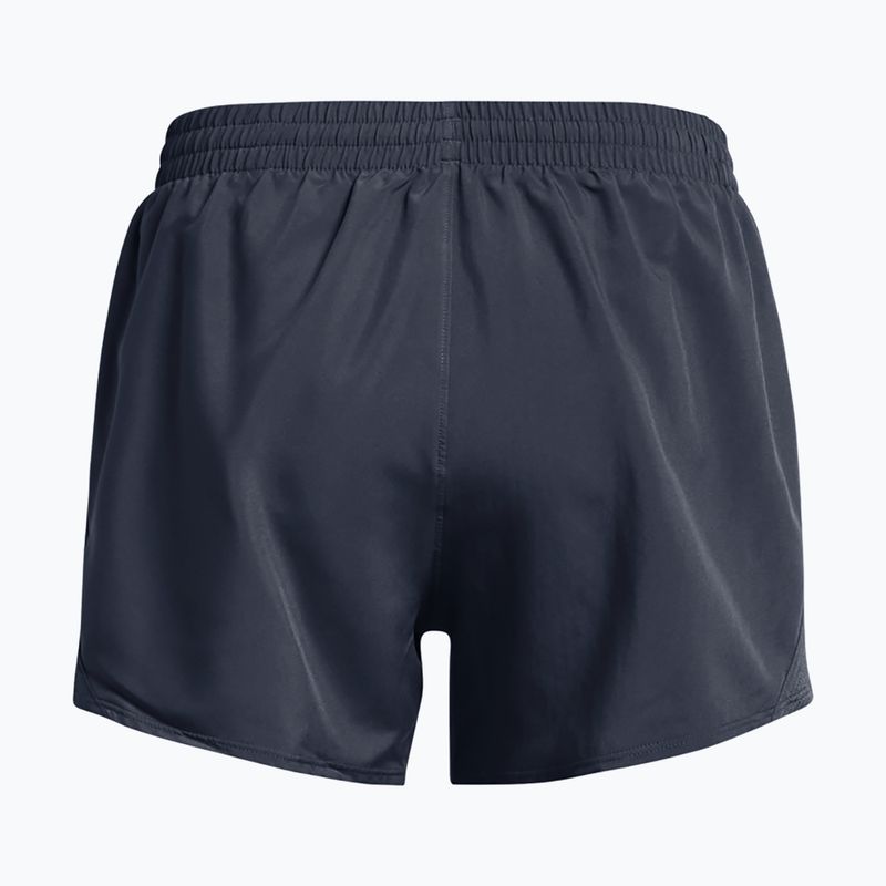 Дамски къси панталони за бягане Under Armour Fly By 3" downpour grey / downpour grey / reflective 6