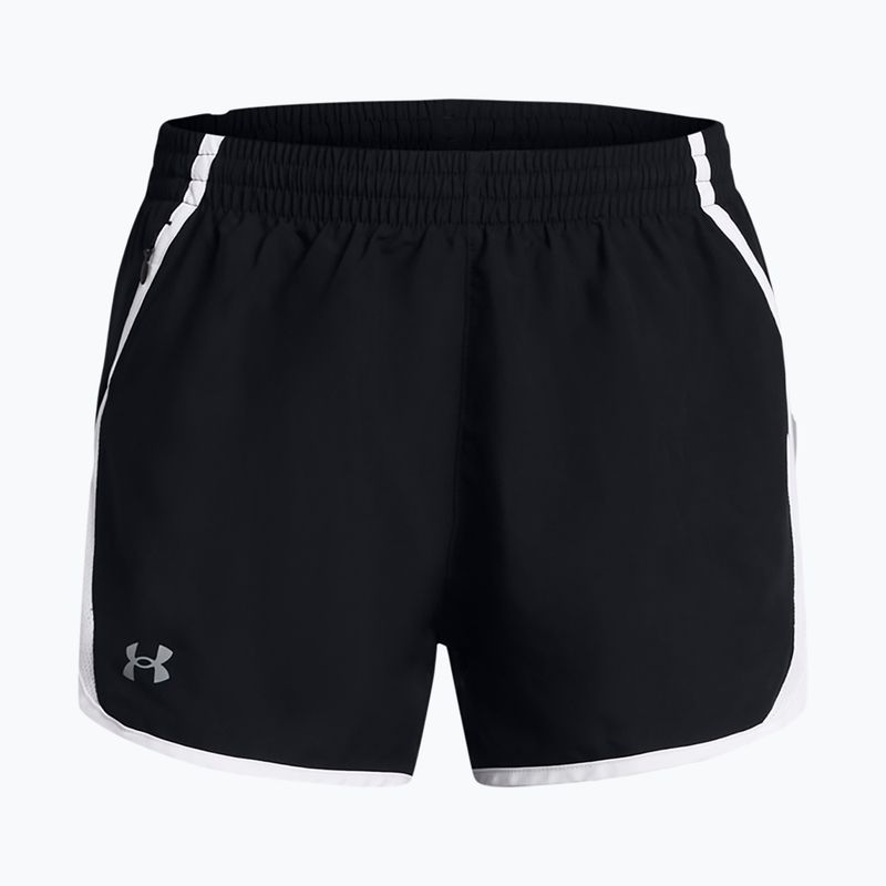 Дамски къси панталони за бягане Under Armour Fly By 3" черни / бели / светлоотразителни 5