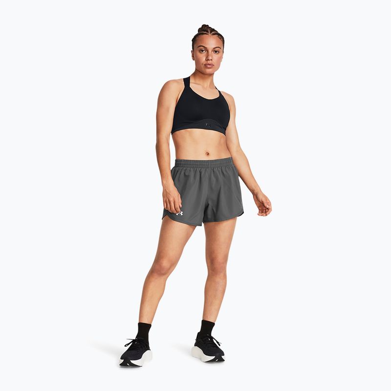 Дамски къси панталони за бягане Under Armour Fly By 3" castlerock/castlerock/reflective 2