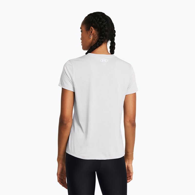 Дамска тренировъчна тениска Under Armour Tech V-Twist halo gray/white 2