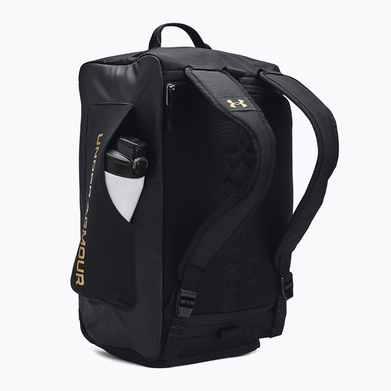 Тренировъчна чанта Under Armour Contain Duo 40 л черна/металическо злато 3