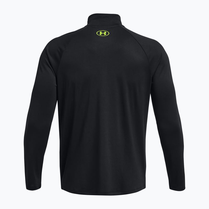 Мъжки суитшърт Under Armour Tech 2.0 1/2 Zip black/high vis yellow 5