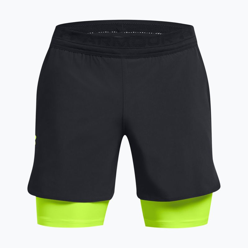 Мъжки къси панталони Under Armour Peak Woven 2in1 black/high vis yellow/high vis yellow 5