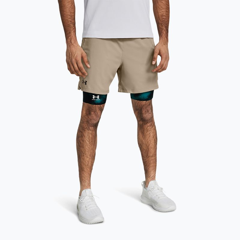 Мъжки тренировъчни шорти Under Armour UA Vanish Woven 6in timberwolf taupe/black