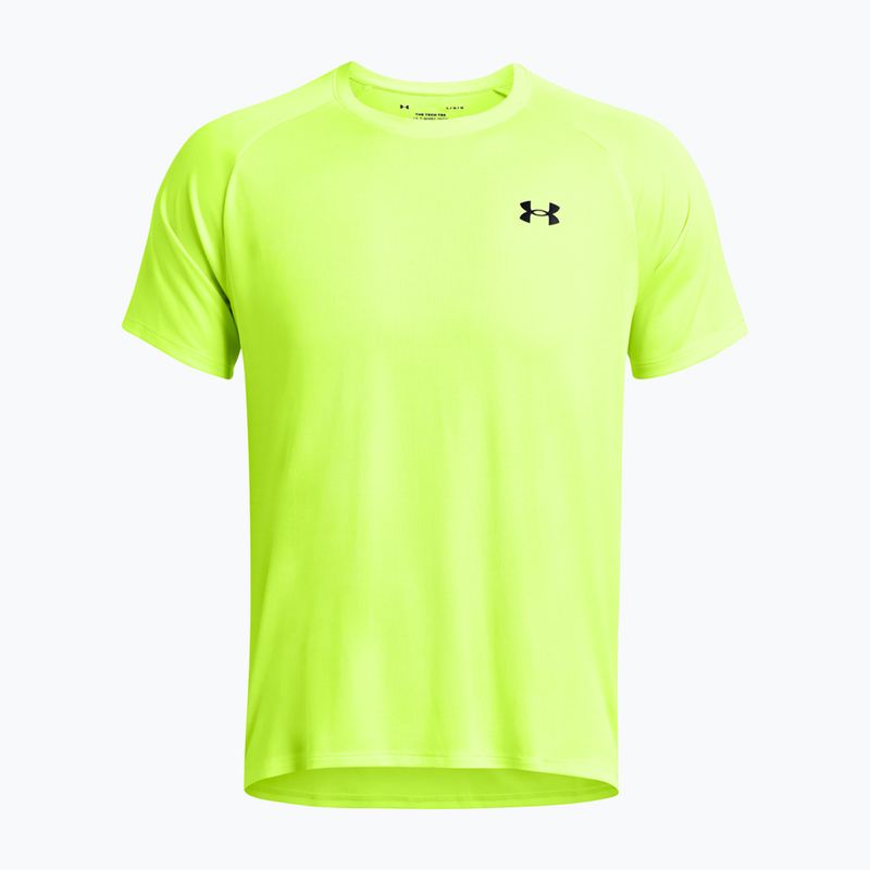 Мъжка тренировъчна тениска Under Armour Tech Textured с висока видимост жълто/черно 4
