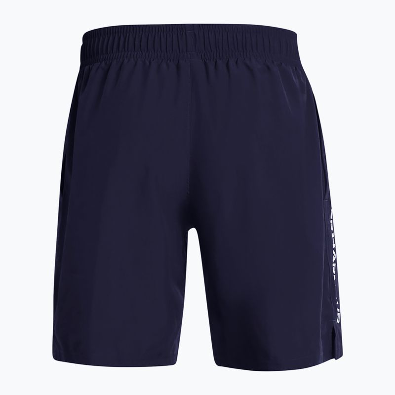Мъжки тренировъчни шорти Under Armour Tech Woven Wordmark midnight navy/white 2