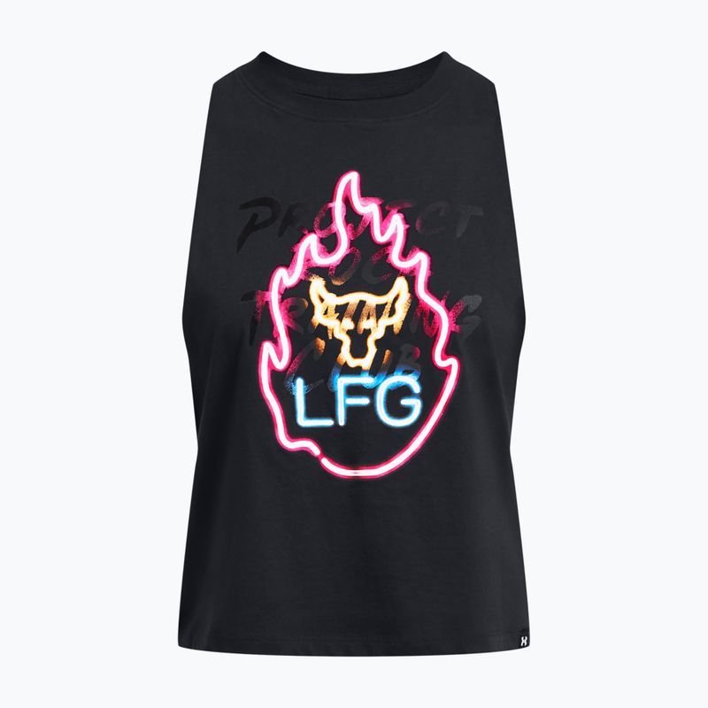 Дамски потник за тренировка Under Armour Project Rock Neon Flame Tank black/black 3