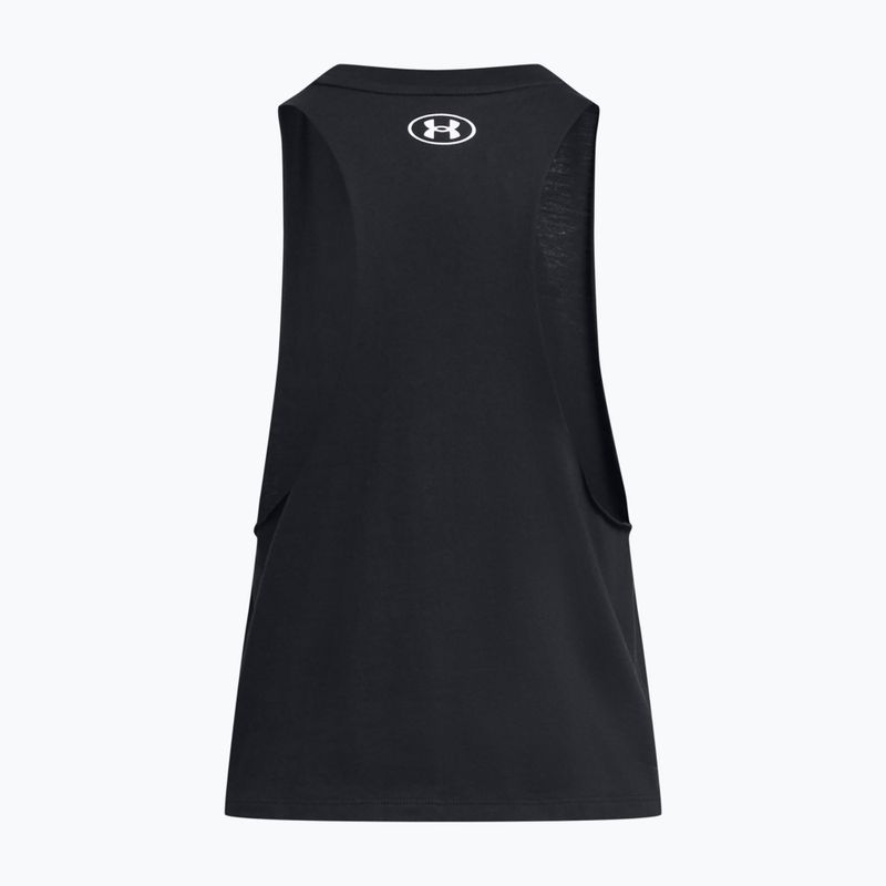 Дамски потник за тренировка Under Armour Project Rock Neon Flame Tank black/black 4