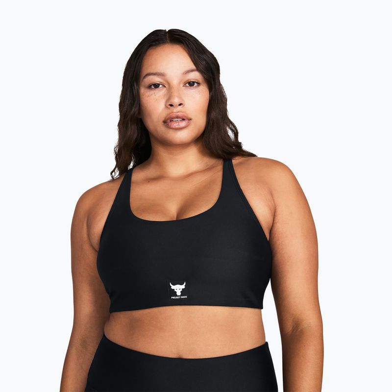 Фитнес сутиен Under Armour Project Rock All Train Crossback black/white