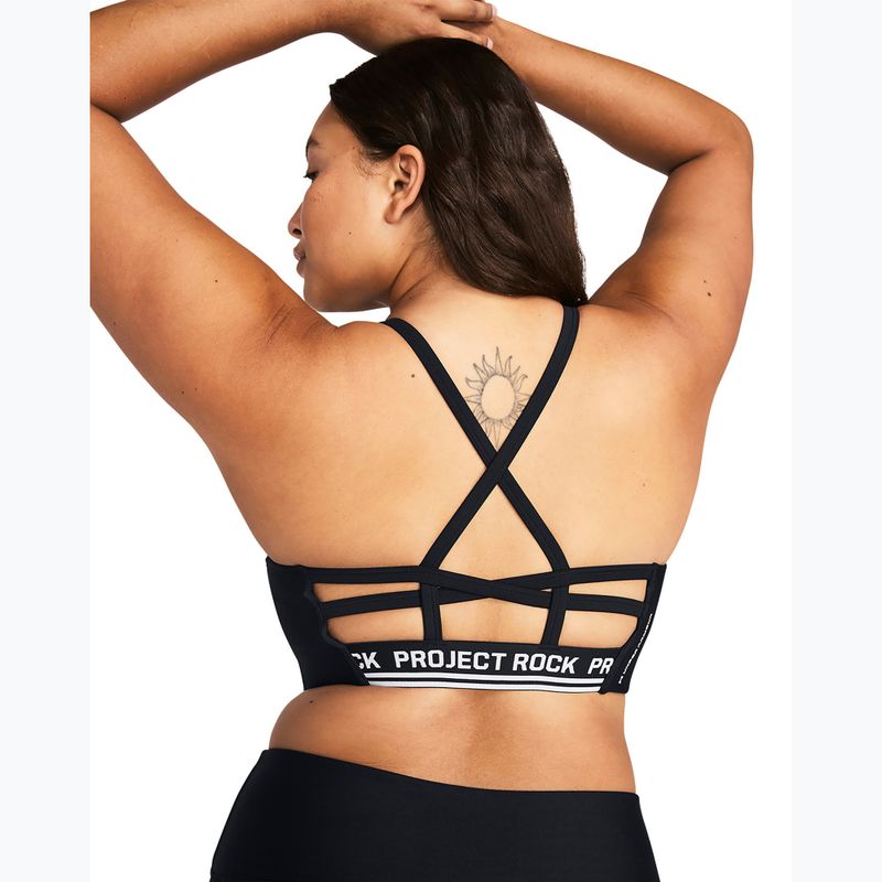 Фитнес сутиен Under Armour Project Rock All Train Crossback black/white 2