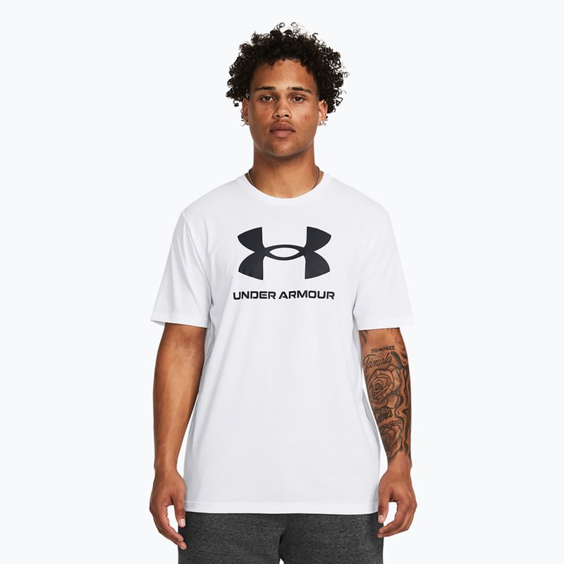 Мъжка тениска Under Armour Sportstyle Logo Update white/black