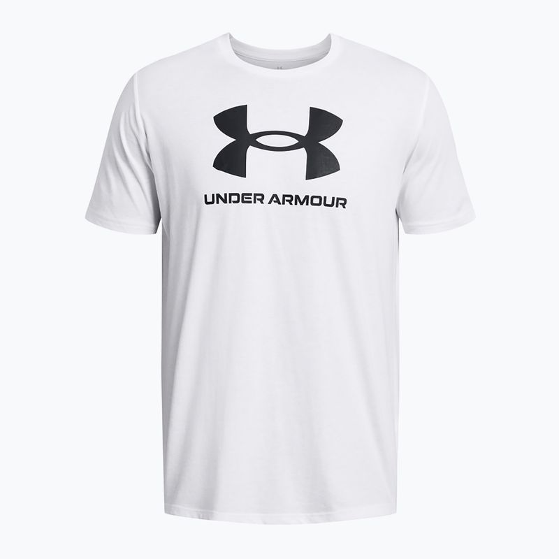 Мъжка тениска Under Armour Sportstyle Logo Update white/black 3