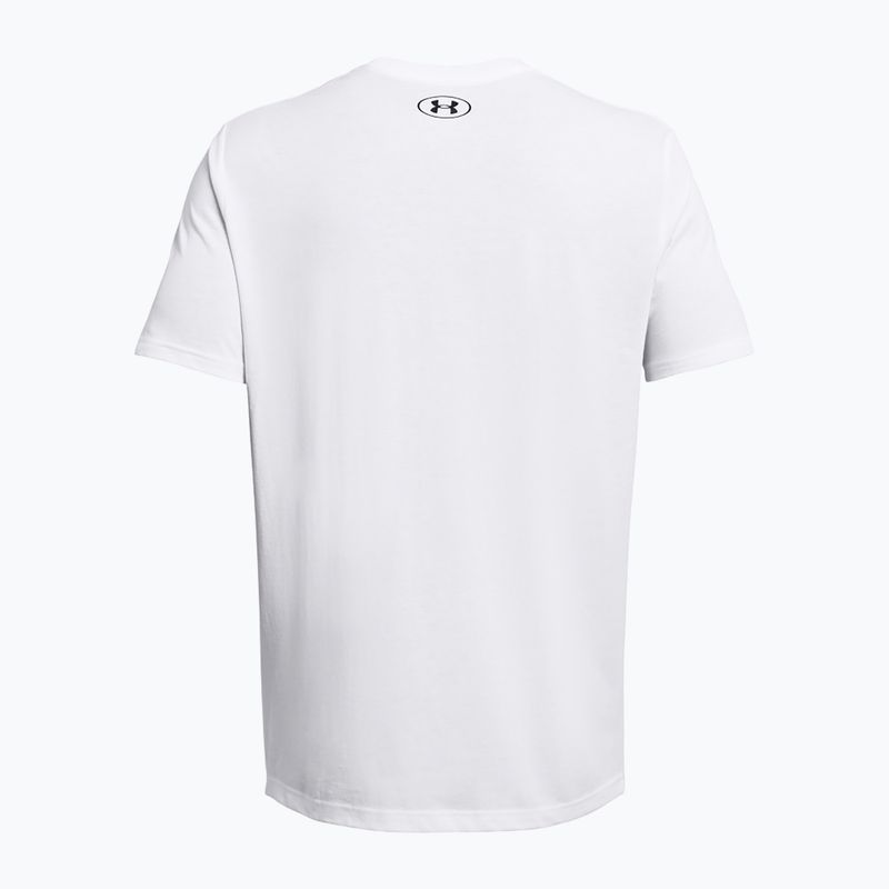 Мъжка тениска Under Armour Sportstyle Logo Update white/black 4