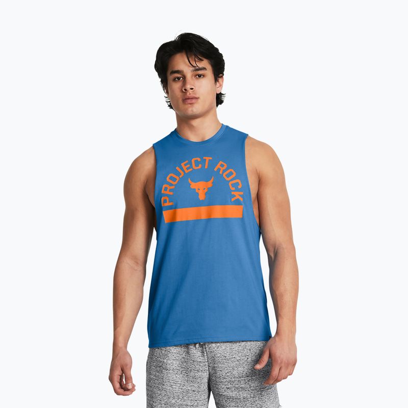 Тренировъчен потник Under Armour Project Rock Payoff Graphic viral blue/atomic/black
