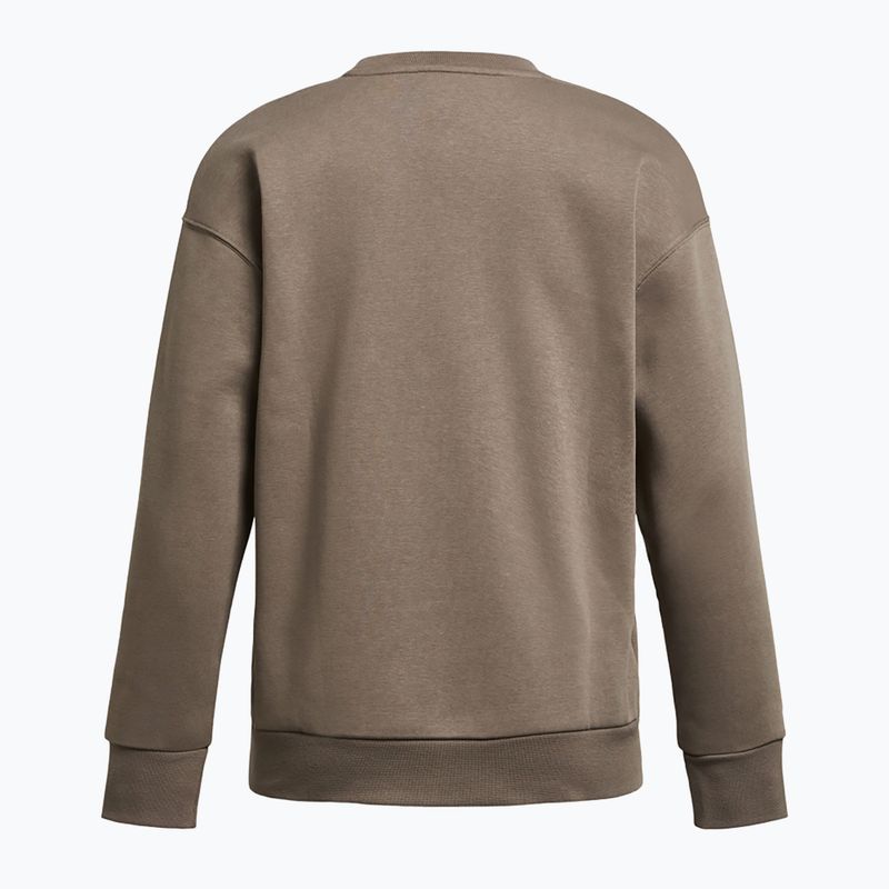 Дамски суитшърт Under Armour Essential Fleece Crew taupe dusk/black 5
