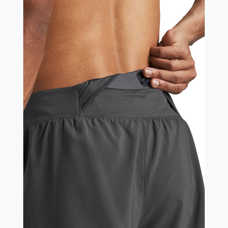 Мъжки къси панталони за бягане Under Armour Launch Elite 2In1 7'' castelrock/castelrock/reflective 5