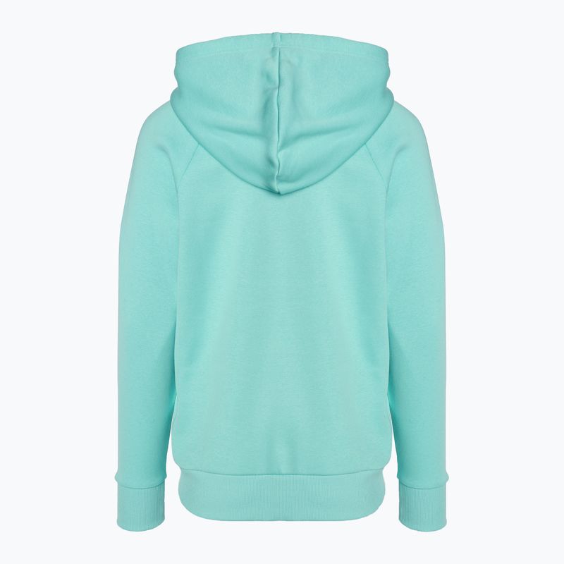 Дамски суитшърт Under Armour Rival Fleece Big Logo Hoody radial turquoise/white 5