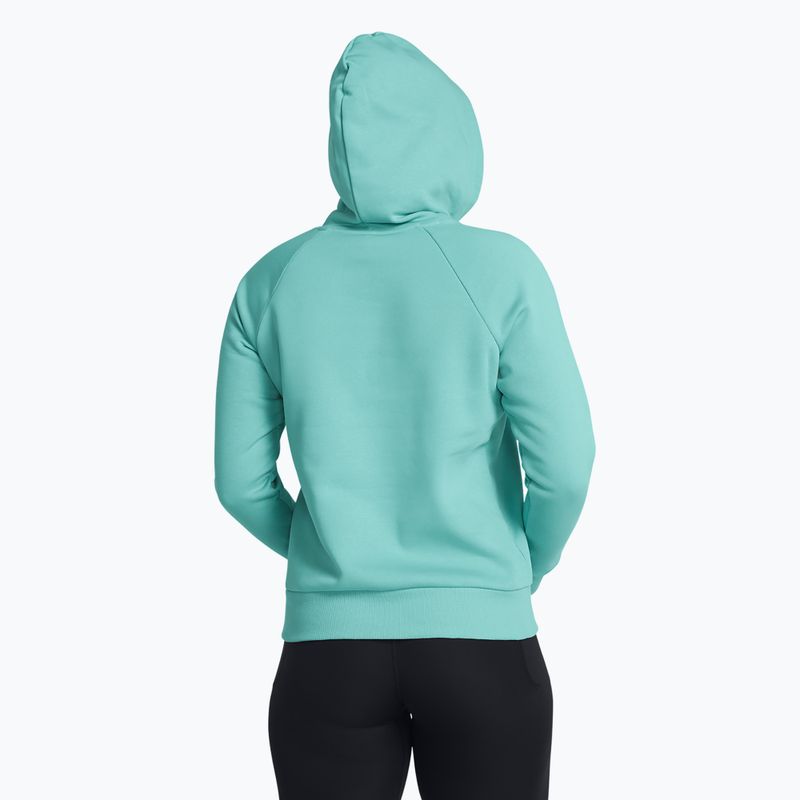 Дамски суитшърт Under Armour Rival Fleece Big Logo Hoody radial turquoise/white 2