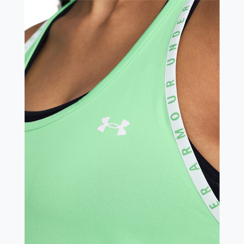 Under Armour Knockout Tank matrix зелен/бял дамски тренировъчен потник 3