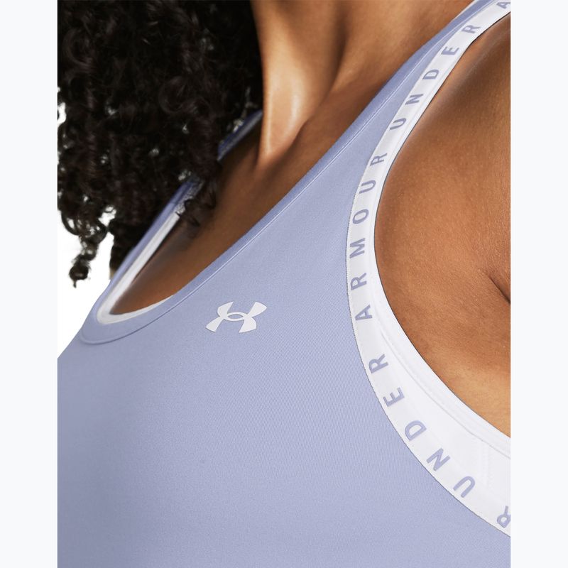 Under Armour Knockout Tank Небесносин/бял дамски тренировъчен потник 3