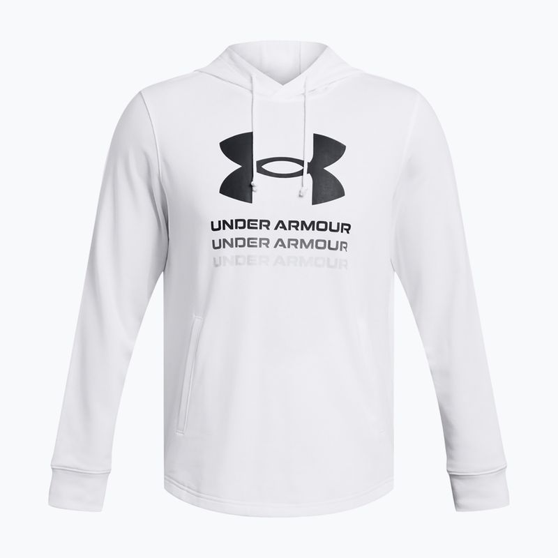 Мъжки суитшърт Under Armour Rival Terry Graphic Hood white/black 3