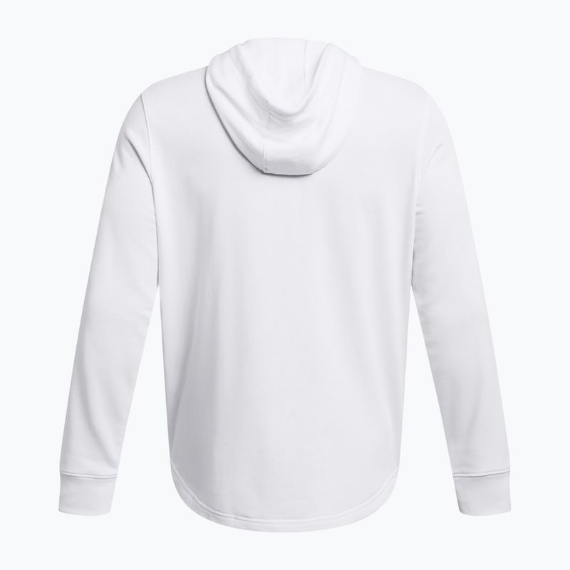 Мъжки суитшърт Under Armour Rival Terry Graphic Hood white/black 4