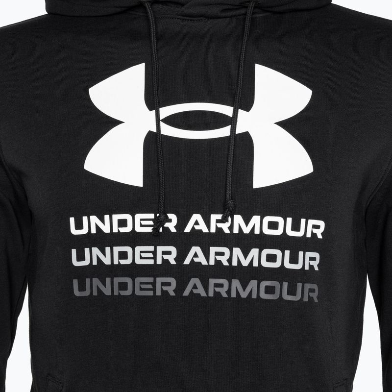 Мъжки суитшърт Under Armour Rival Terry Graphic Hoodie black/castlerock 3