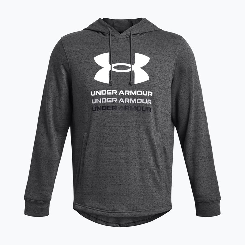 Мъжки суитшърт Under Armour Rival Terry Graphic Hood castlerock/black 3