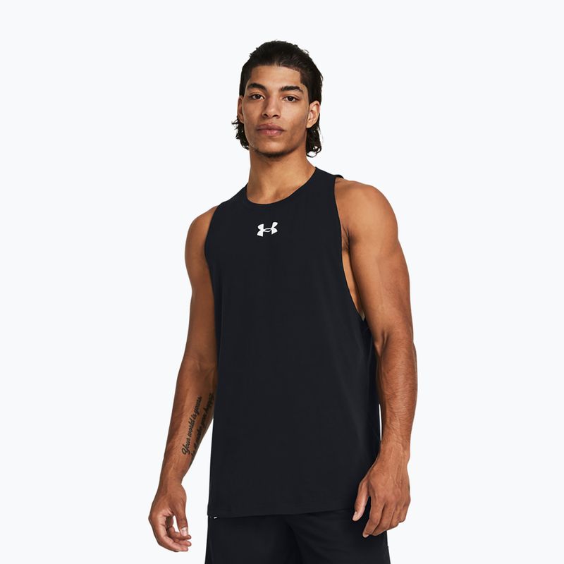 Мъжка баскетболна тениска Under Armour Baseline Cotton black/white