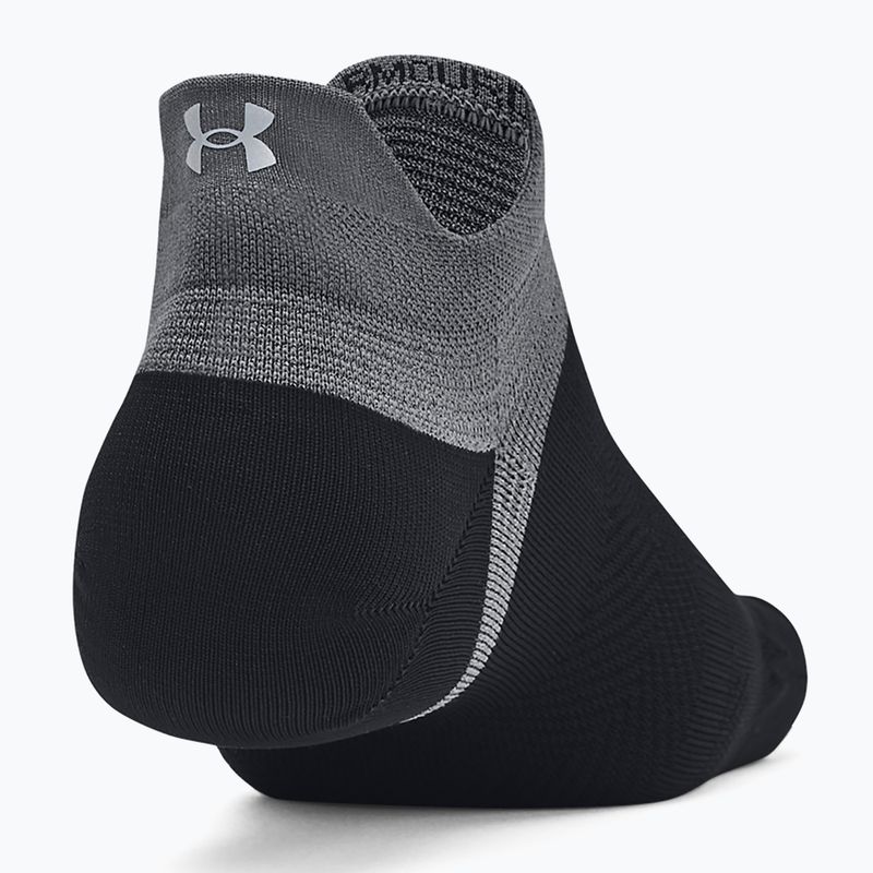 Мъжки чорапи за бягане Under Armour Dry Run Lite No Show 3 чифта black/black/reflective 3