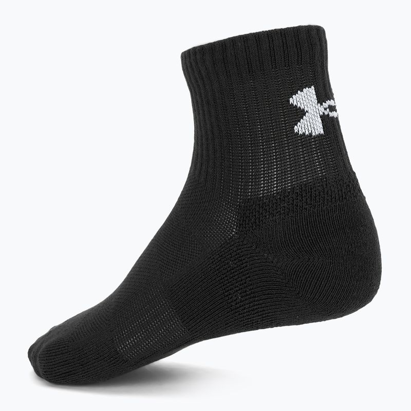 Чорапи Under Armour Training Cotton Quarter 3 чифта black/black/white 2