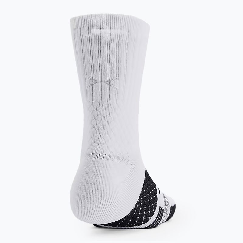 Мъжки чорапи за бягане Under Armour Curry AD Playmaker 1P Mid white/ black/ black 2