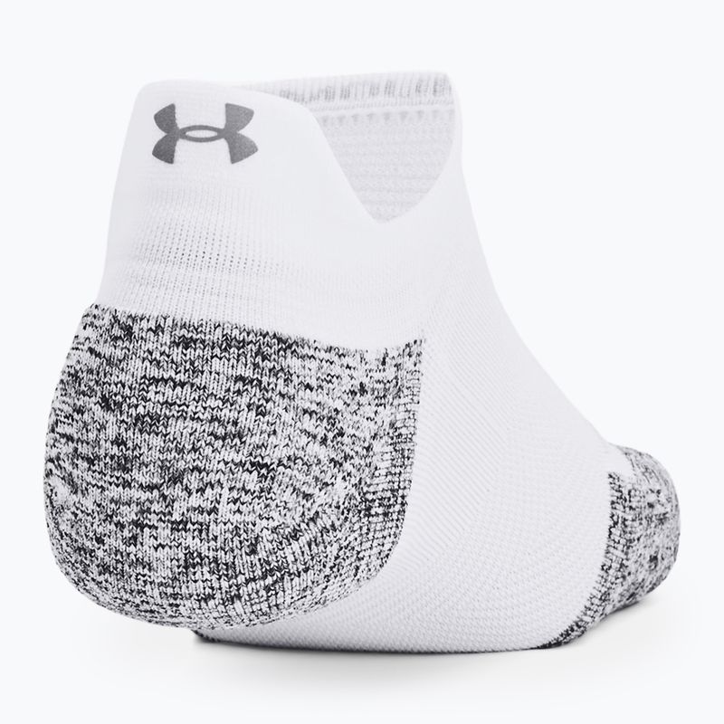 Чорапи за бягане Under Armour Dry Run Cushion No Show 3 чифта white/halo gray/reflective 3