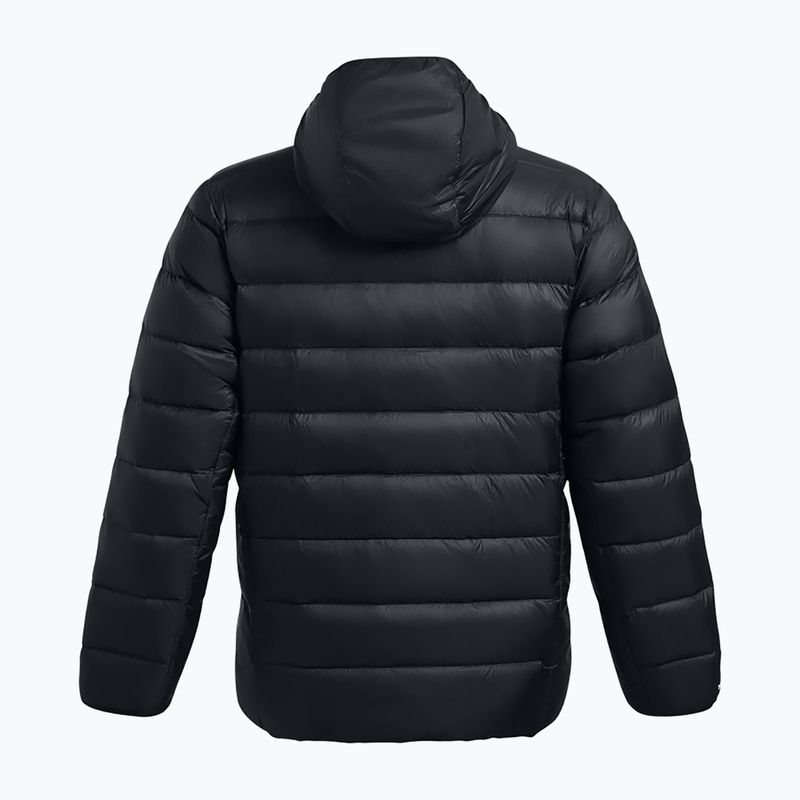 Мъжко яке Under Armour Legend Down Hooded Jacket black/black/white 2