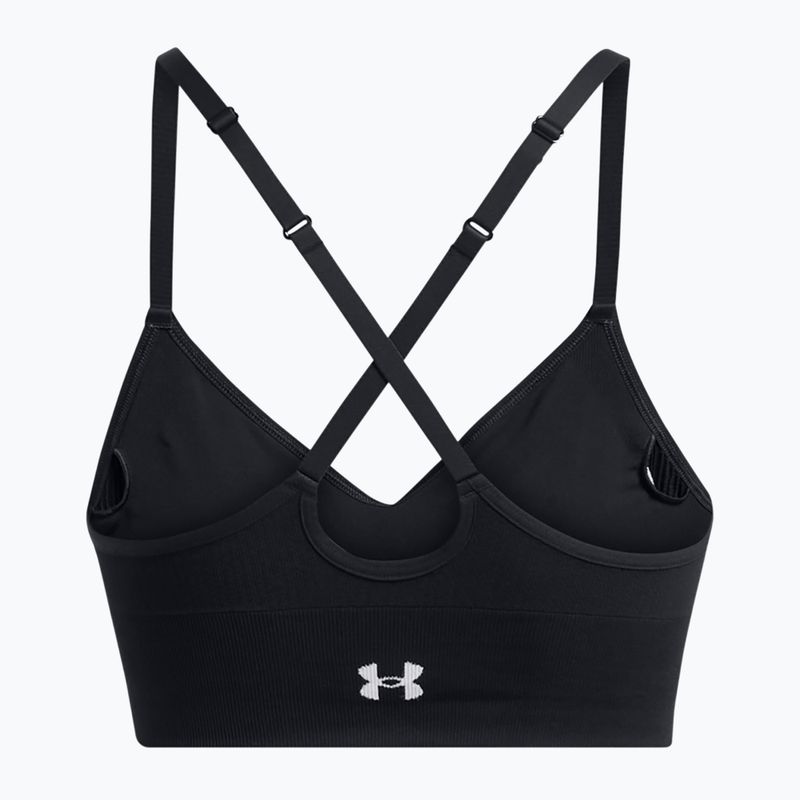 Under Armour Vanish Seamless Low сутиен за тренировка черен / бял 5