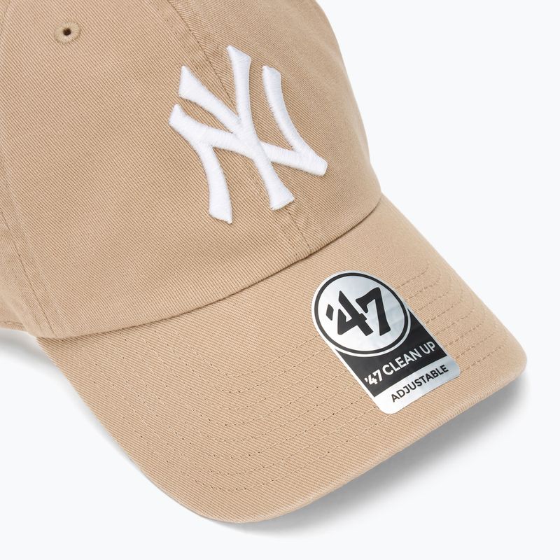 47 Марка MLB New York Yankees CLEAN UP W/No Loop Label бейзболна шапка каки 3